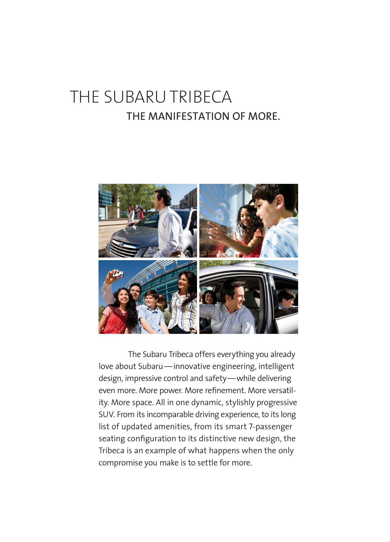 2008 Subaru Tribeca Brochure Page 12